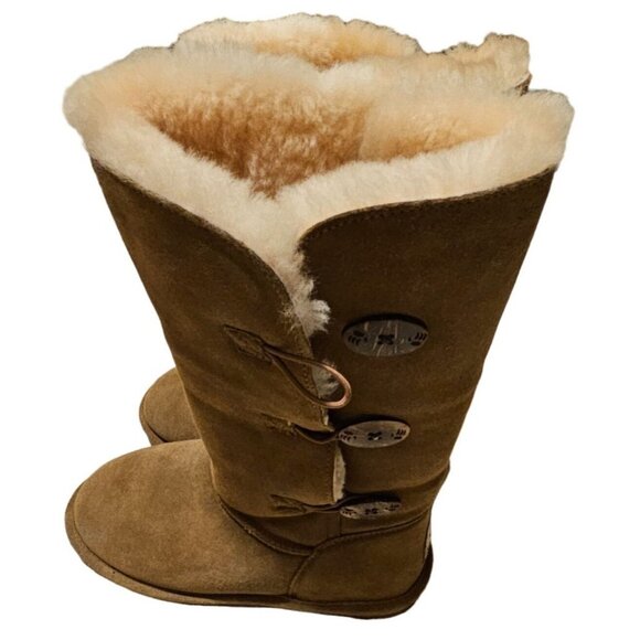 BearPaw Boot Lauren Suede‎ Upper Sheepskin/Wool Blend Lining size 7 - Picture 6 of 11